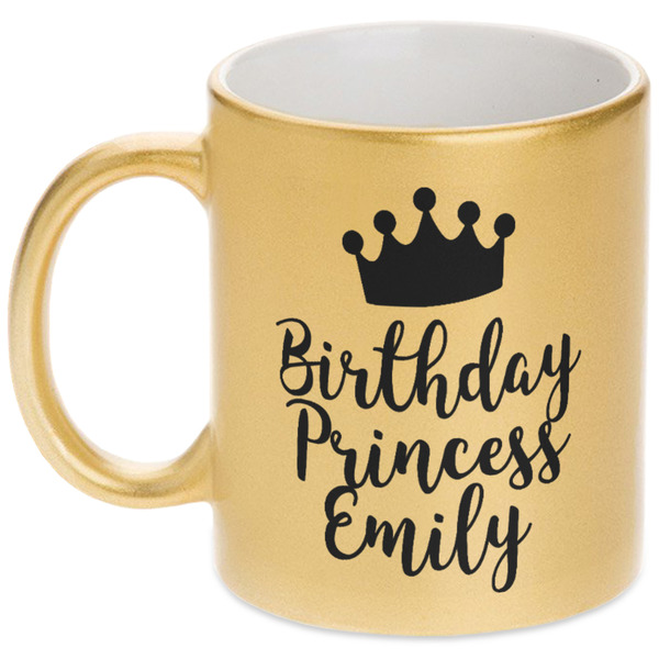 Custom Birthday Princess Metallic Mug (Personalized)