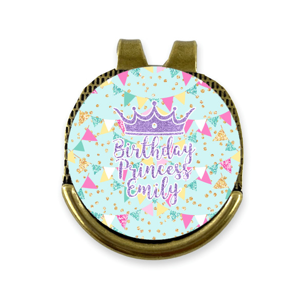 Custom Birthday Princess Golf Ball Marker - Hat Clip - Gold