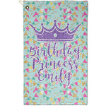 Birthday Princess Golf Towel - Poly-Cotton Blend - Small w/ Name or Text