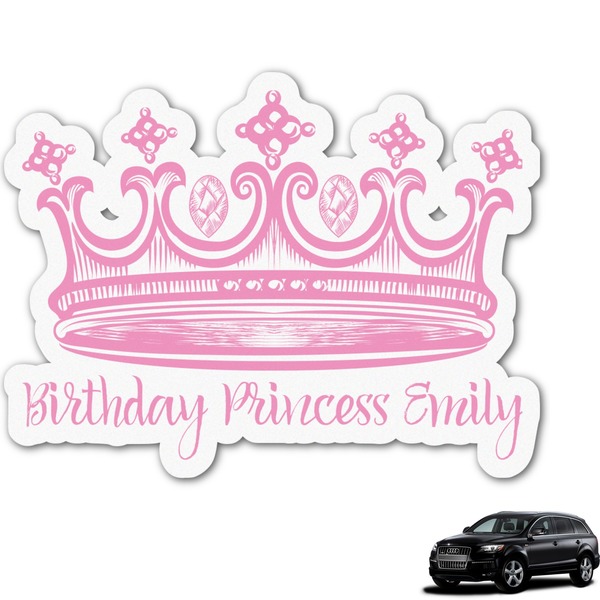 Custom Birthday Princess Graphic Car Decal (Personalized)