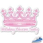 Birthday Princess Graphic Iron On Transfer - Up to 9"x9" (Personalized)