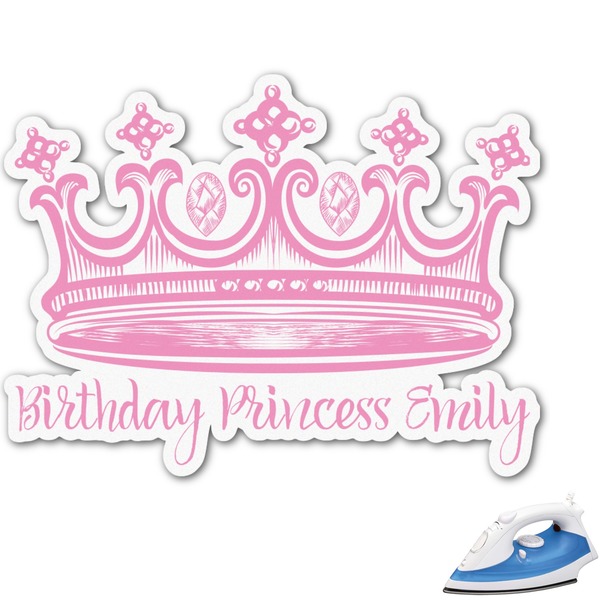 Custom Birthday Princess Graphic Iron On Transfer - Up to 15"x15" (Personalized)