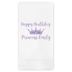 Birthday Princess Guest Napkins - Full Color - Embossed Edge (Personalized)