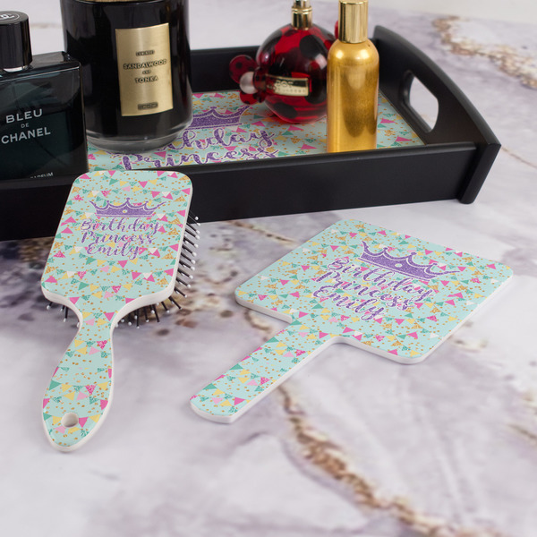 Birthday Princess Hair Brush and Hand Mirror - Bathroom Scene