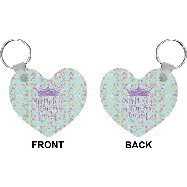 Birthday Princess Heart Keychain (Front + Back)
