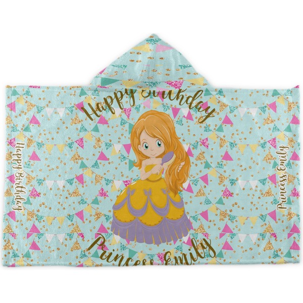 Custom Birthday Princess Kids Hooded Towel (Personalized)