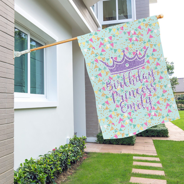 Birthday Princess House Flags - Double Sided - LIFESTYLE