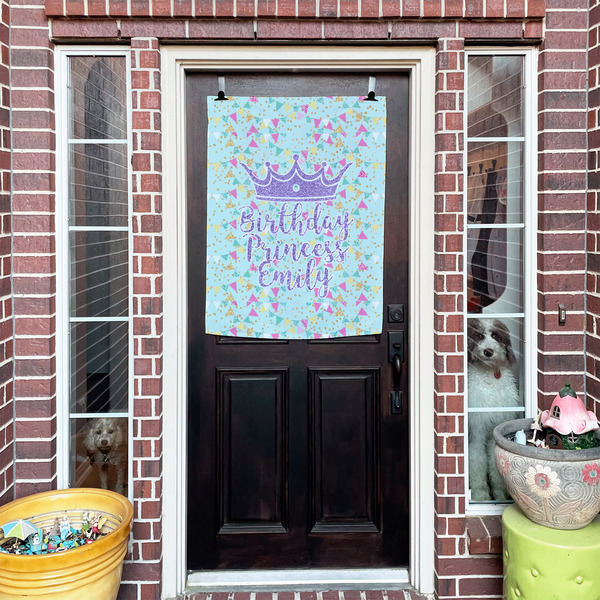 Birthday Princess House Flags - Double Sided - (Over the door) LIFESTYLE
