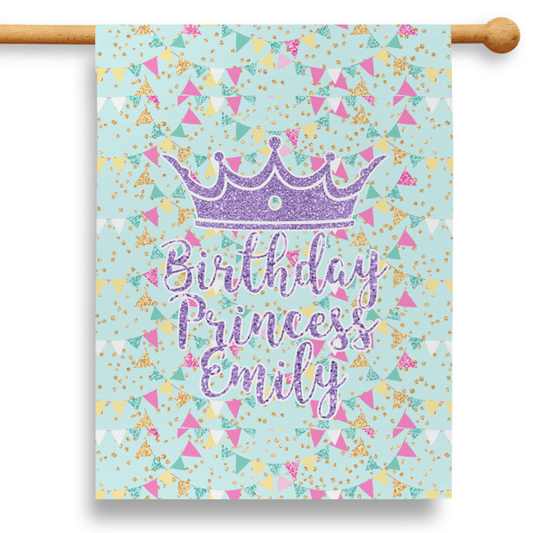 Custom Birthday Princess 28" House Flag (Personalized)