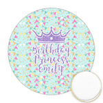 Birthday Princess Printed Cookie Topper - Round (Personalized)