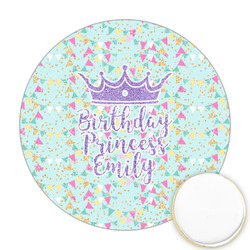 Birthday Princess Printed Cookie Topper - Round (Personalized)