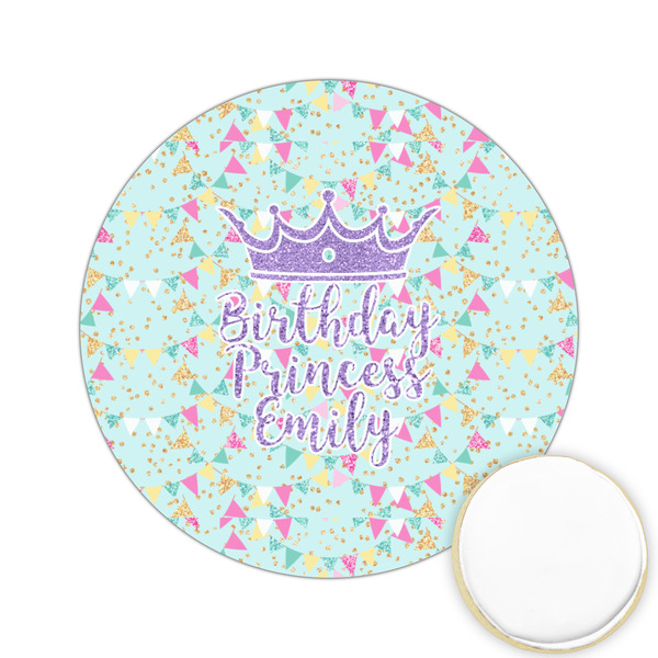Custom Birthday Princess Printed Cookie Topper - 2.15" (Personalized)