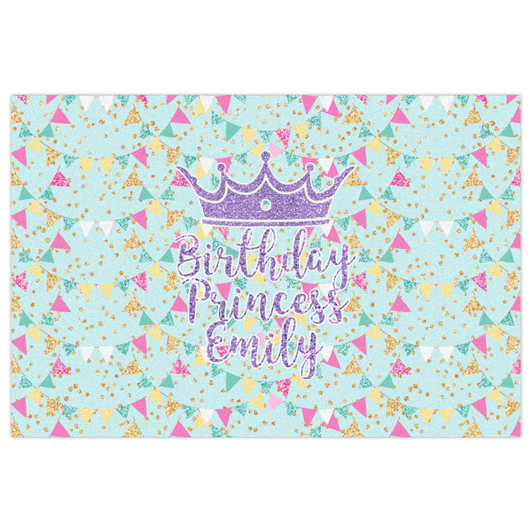 Birthday Princess Indoor / Outdoor Rug - 4'x6' - Front Flat