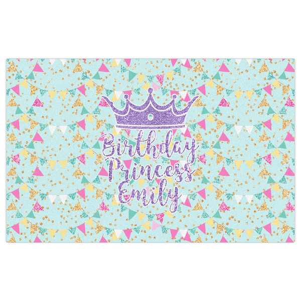 Birthday Princess Indoor / Outdoor Rug - 5'x8' - Front Flat