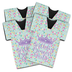 Birthday Princess Jersey Bottle Cooler - Set of 4 (Personalized)