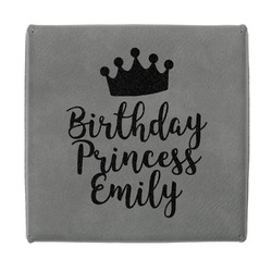 Birthday Princess Jewelry Gift Box - Engraved Leather Lid (Personalized)