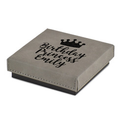 Birthday Princess Jewelry Gift Box - Engraved Leather Lid (Personalized)
