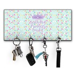 Birthday Princess Key Hanger w/ 4 Hooks w/ Name or Text