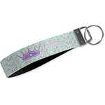 Birthday Princess Wristlet Webbing Keychain Fob (Personalized)