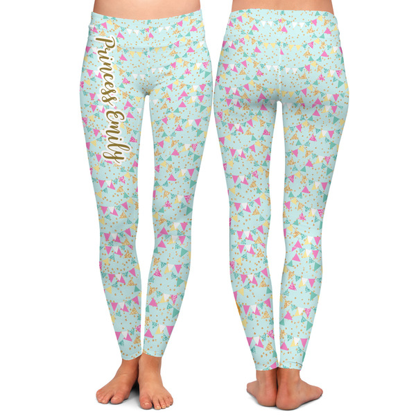 Birthday Princess Ladies Leggings - Front and Back