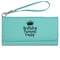 Birthday Princess Ladies Wallet - Leather - Teal - Front View