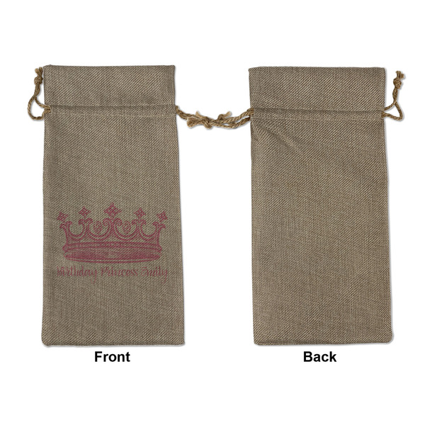 Birthday Princess Large Burlap Gift Bags - Front Approval