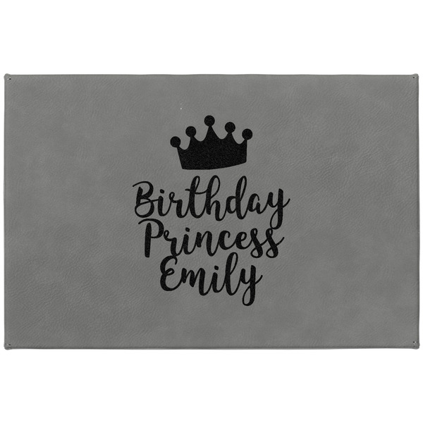 Birthday Princess Large Engraved Gift Box with Leather Lid - Approval