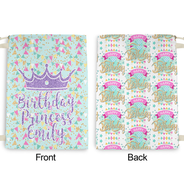 Birthday Princess Large Laundry Bag - Front & Back View