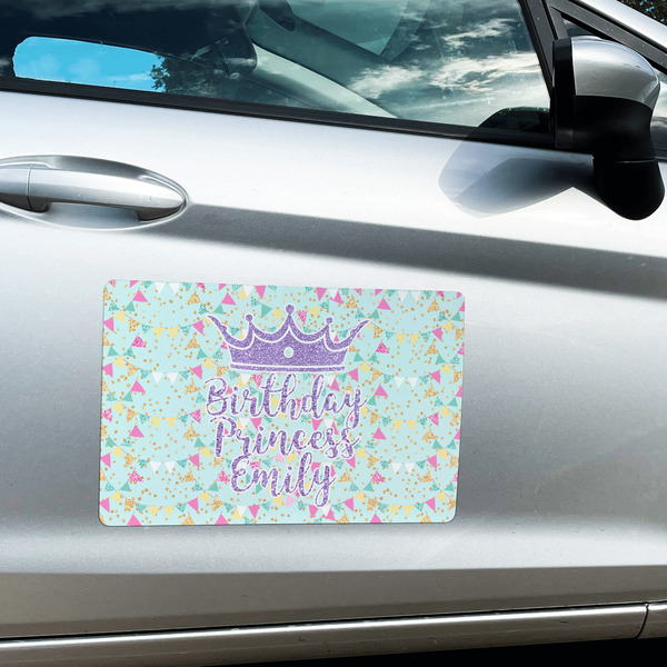 Birthday Princess Large Rectangle Car Magnets- In Context