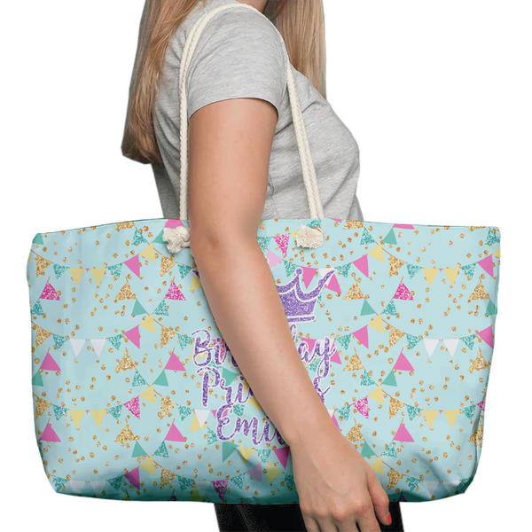 Birthday Princess Large Rope Tote Bag - In Context View