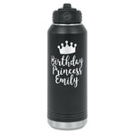 Birthday Princess Water Bottles - Laser Engraved - Front & Back (Personalized)