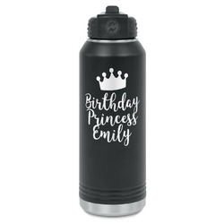 Birthday Princess Water Bottles - Laser Engraved - Front & Back (Personalized)