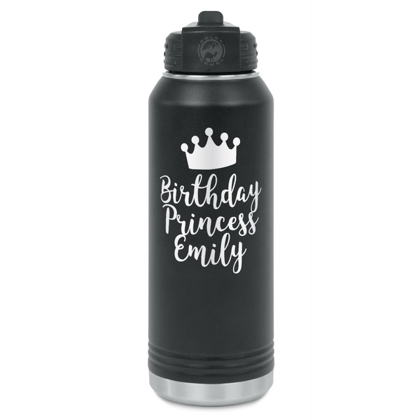 Custom Birthday Princess Water Bottles - Laser Engraved - Front & Back (Personalized)