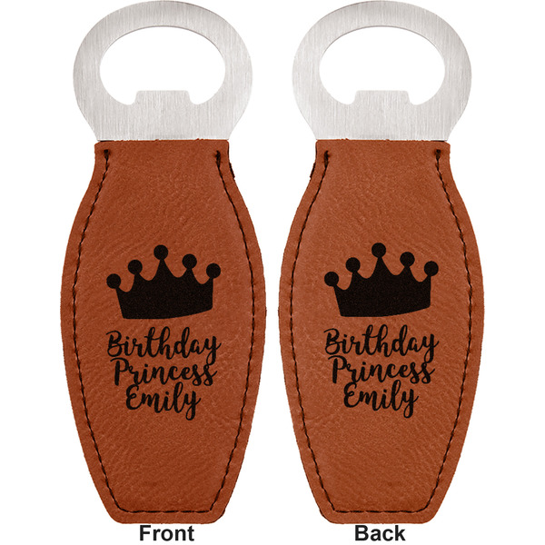 Birthday Quotes and Sayings Leather Bar Bottle Opener - Front and Back