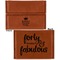 Birthday Quotes and Sayings Leather Business Card Holder - Front Back