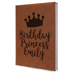 Birthday Princess Leather Sketchbook - Large - Double Sided (Personalized)