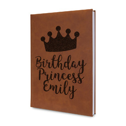 Birthday Princess Leather Sketchbook - Small - Double Sided (Personalized)