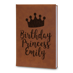 Birthday Princess Leatherette Journal - Large - Double Sided (Personalized)
