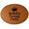 Birthday Princess Faux Leather Iron On Patch - Oval (Personalized)