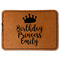 Birthday Princess Faux Leather Iron On Patch - Rectangle (Personalized)