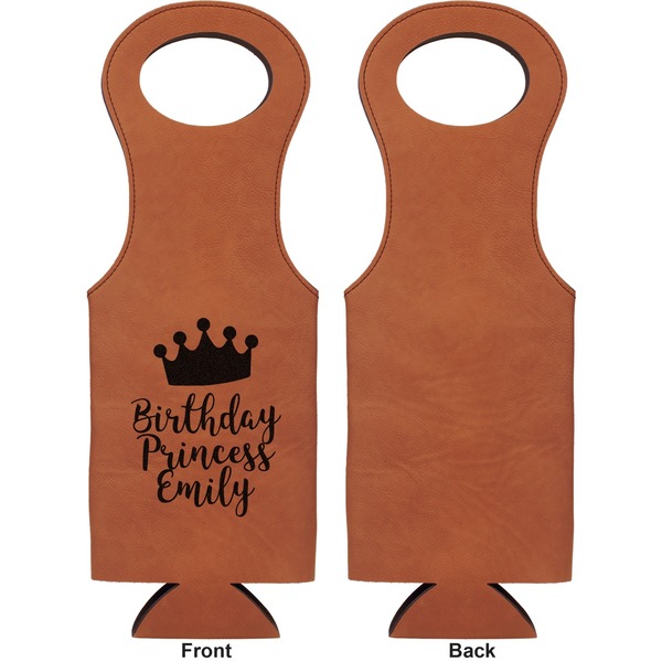 Birthday Quotes and Sayings Leatherette Wine Tote Single Sided - Front and Back