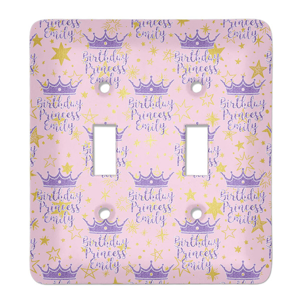 Custom Birthday Princess Light Switch Cover (2 Toggle Plate) (Personalized)