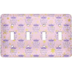 Birthday Princess Light Switch Cover (4 Toggle Plate) (Personalized)