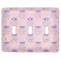 Birthday Princess Light Switch Cover (3 Toggle Plate) (Personalized)