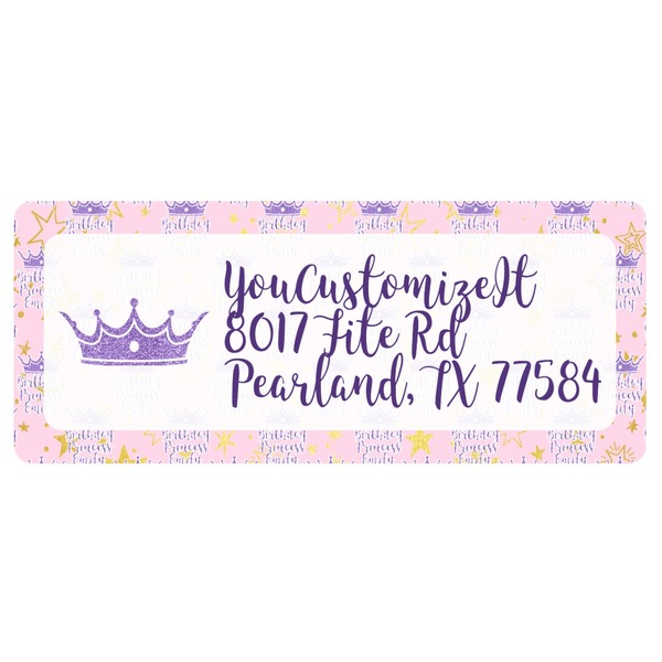 Custom Birthday Princess Return Address Labels (Personalized)