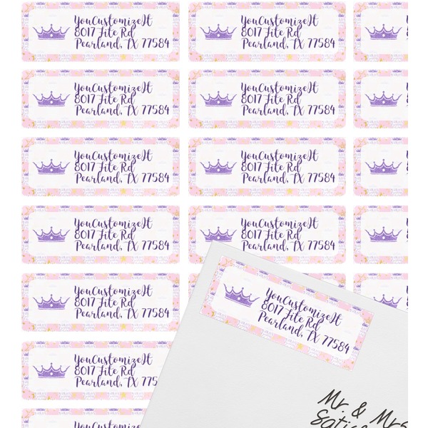 Birthday Princess Mailing Label on Envelope - Multiple Labels