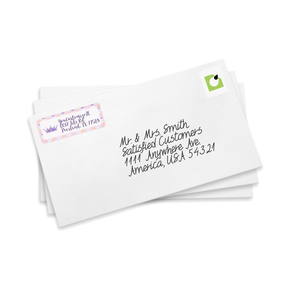 Birthday Princess Mailing Label on Envelopes