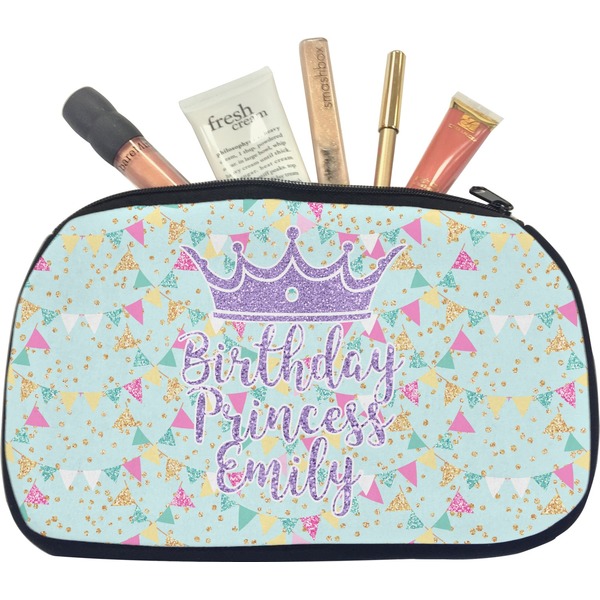 Custom Birthday Princess Makeup / Cosmetic Bag - Medium (Personalized)