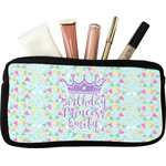 Birthday Princess Makeup / Cosmetic Bag - Small (Personalized)