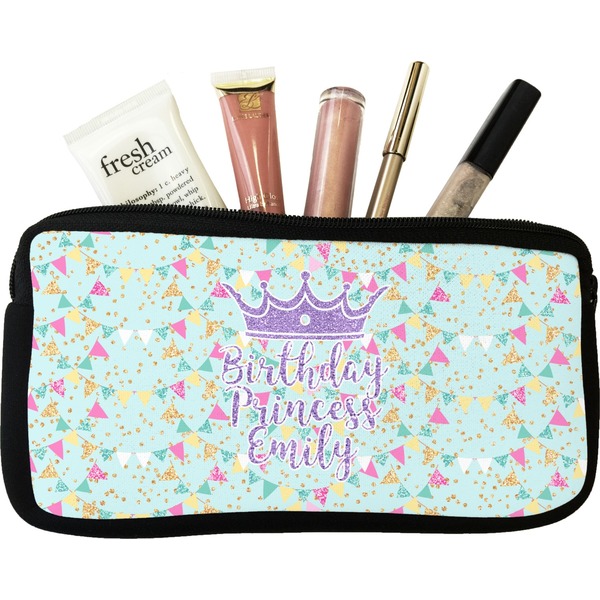 Custom Birthday Princess Makeup / Cosmetic Bag (Personalized)
